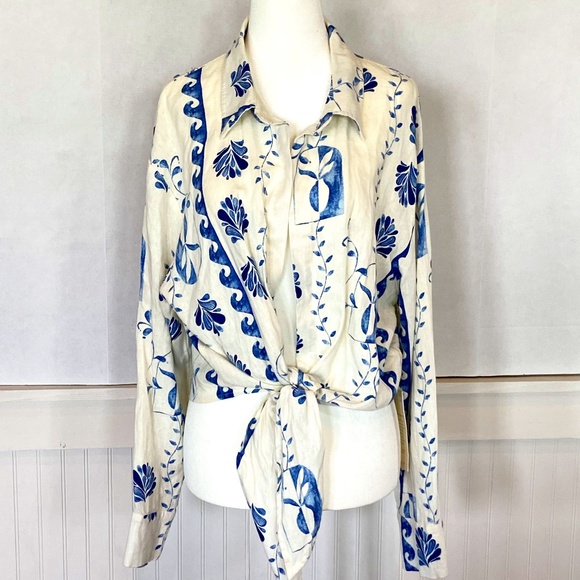 Calypso St Barth linen blouse - Picture 1 of 7